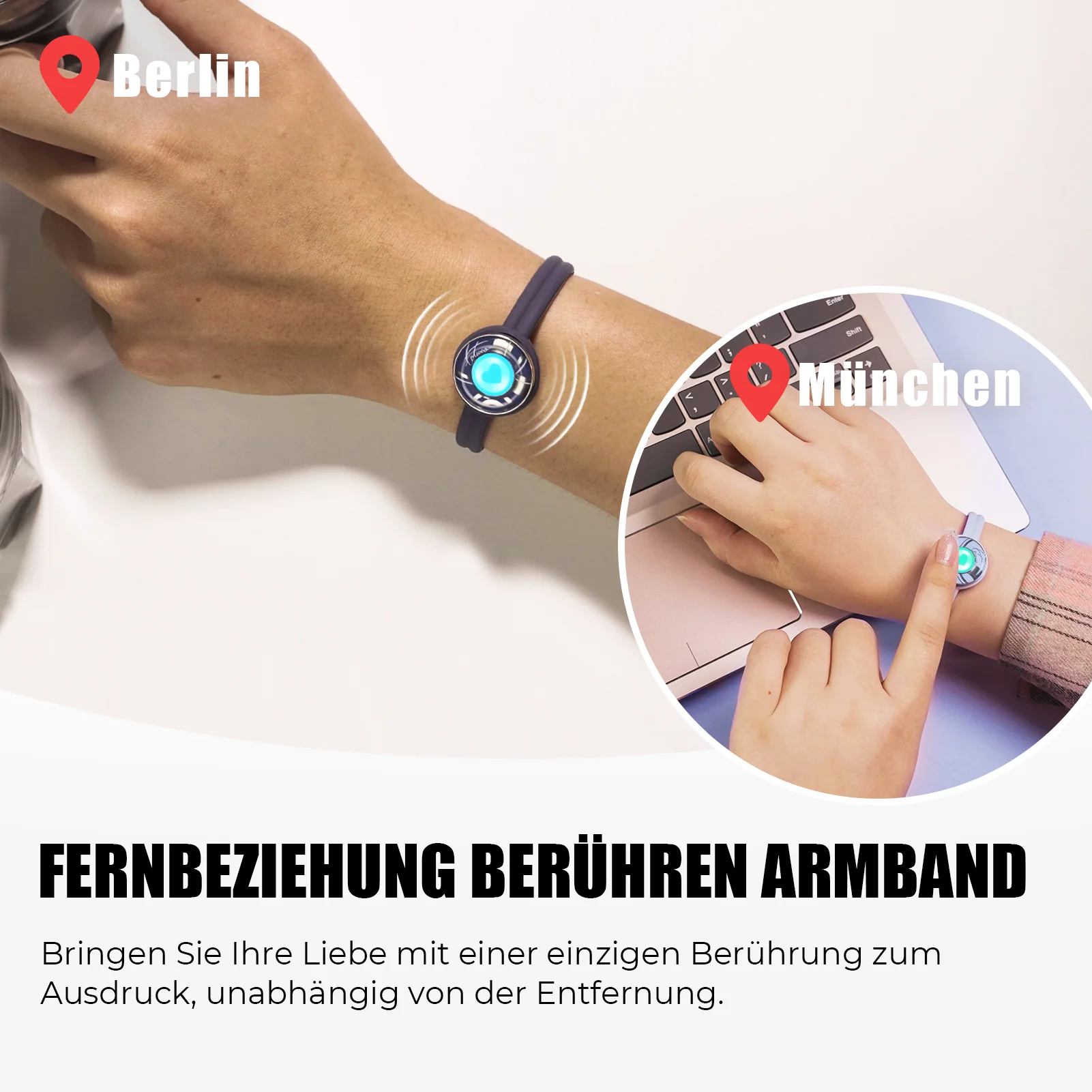 Sugar Ripple Touch Armbänder (Tiefblau + Hellblau) - Image 3