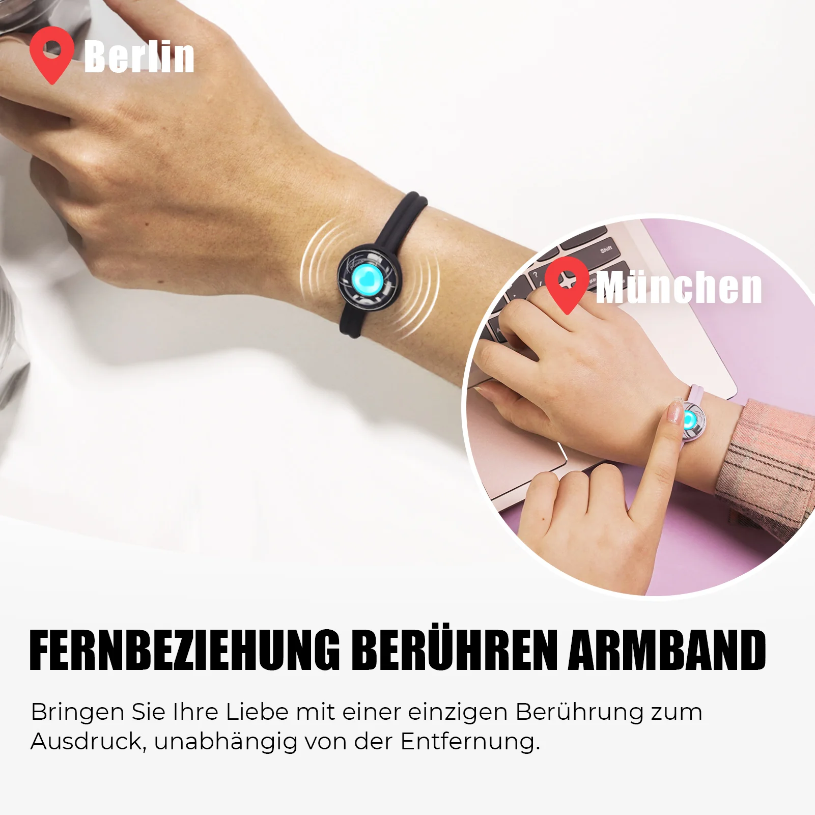 Sugar Ripple Touch Armbänder (Schwarz + Lila) - Image 3
