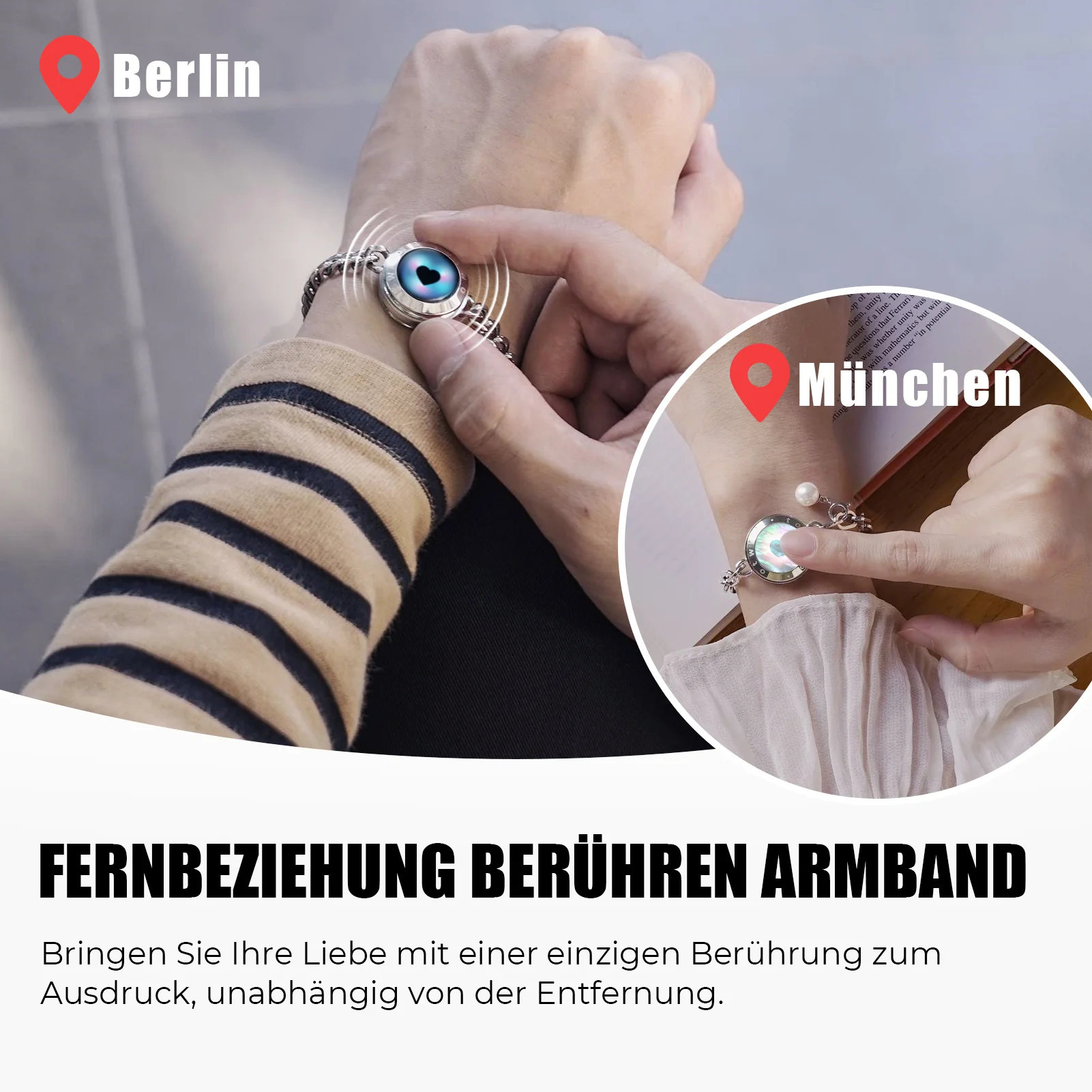 Seelenverwandter 2.0 Touch Armbänder (Silber+Silber) - Image 4