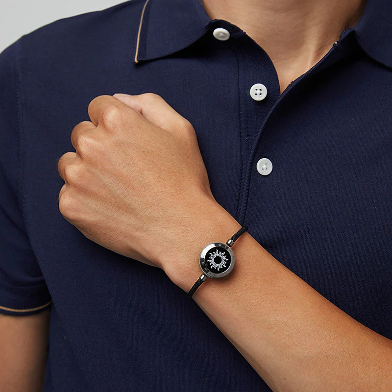Sonne & Mond Serie - 2 Sonnen Touch Armbänder mit Mailänder Seil (Schwarz+Schwarz) - Image 6