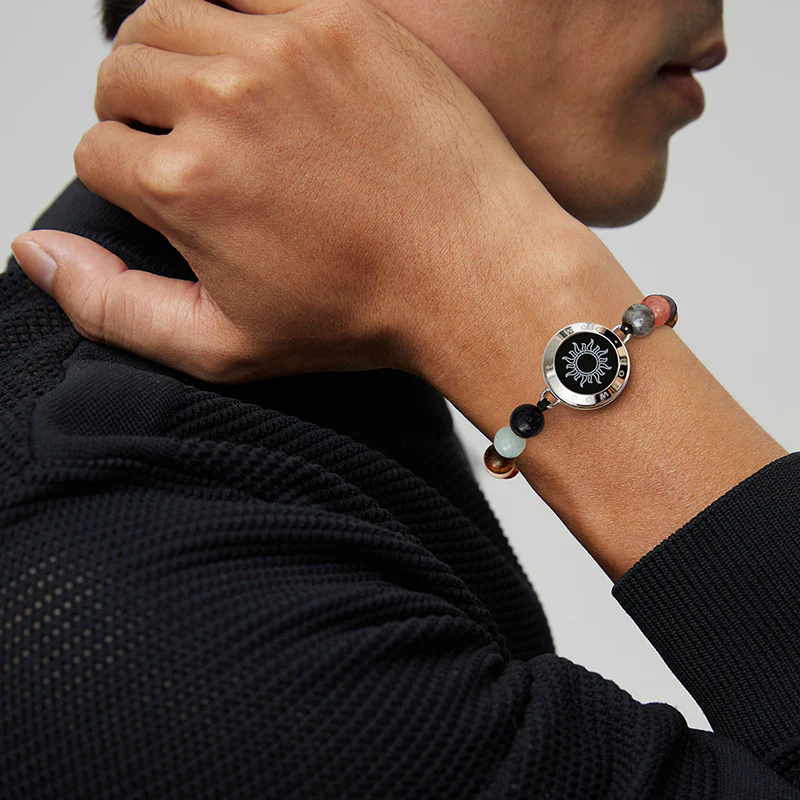 Sonne & Mond Serie - Planet Beaded Armband (Silber) - Image 7