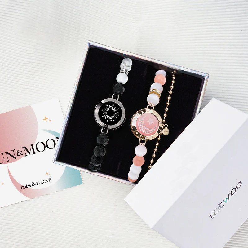 Sonne & Mond Serie - Touch Armbänder mit Phantasmal-Perlen (Schwarz+Roségold) - Image 10