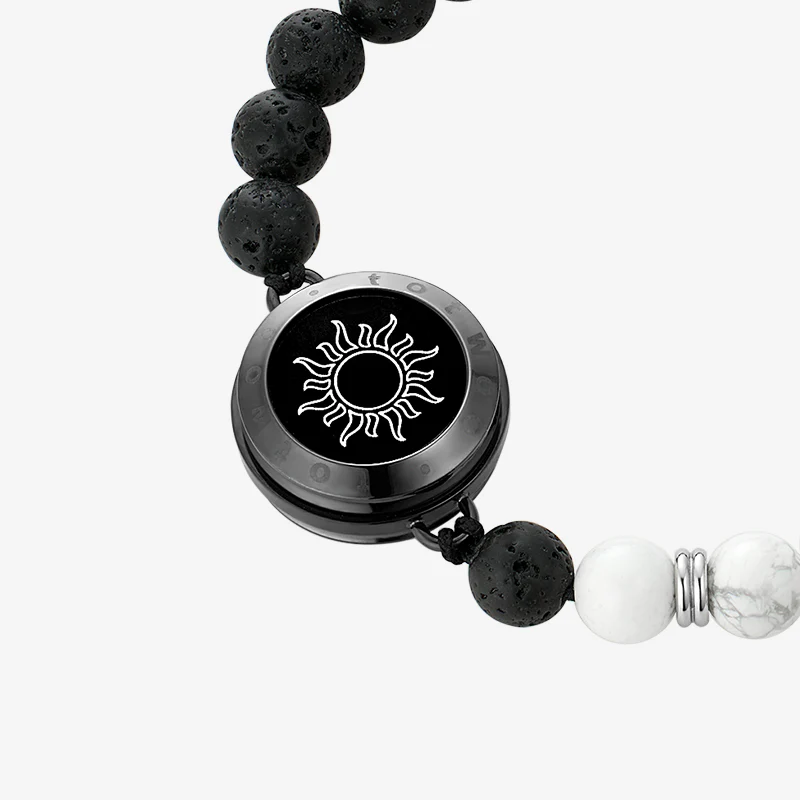 Sonne & Mond Serie - Touch Armbänder mit Phantasmal-Perlen (Schwarz+Roségold) - Image 4