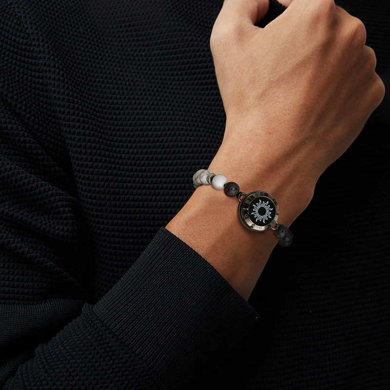 Sonne & Mond Serie - Touch Armbänder mit Phantasmal-Perlen (Schwarz+Roségold) - Image 8