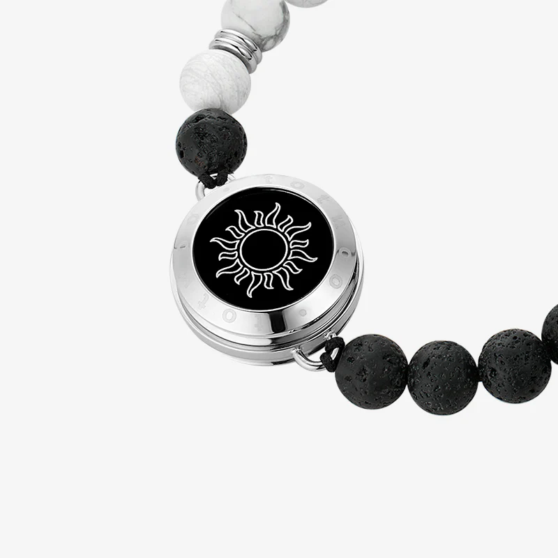 Sonne & Mond Touch Armbänder mit Phantasmal-Perlen (Silber+Silber) - Image 4