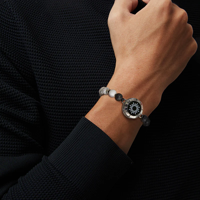 Sonne & Mond Touch Armbänder mit Phantasmal-Perlen (Silber+Silber) - Image 7