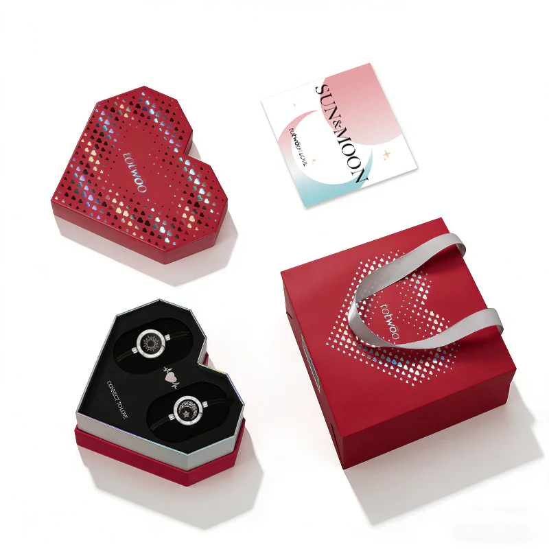 [Totwoo Signal Geschenkbox] Sonne & Mond Serie - Touch Armbänder mit Mailänder Seil (Silber+Silber) - Image 10