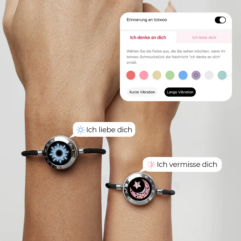 Sonne & Mond Serie - Touch Armbänder mit Mailänder Seil (Silber+Silber) - Image 4